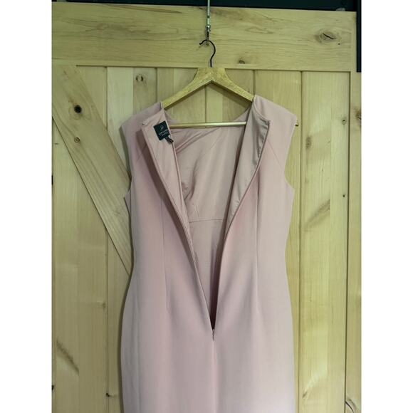 Adrianna Papell | Light Pink Sleeveless Side Ruched Sheath Dress | Size 12 - Picture 8 of 14